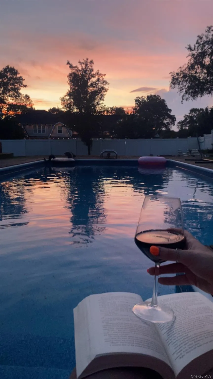 Beautiful Nighttime View Of The Saltwater In Ground Pool. Beautiful Nighttime View Of The Saltwater In Ground Pool.