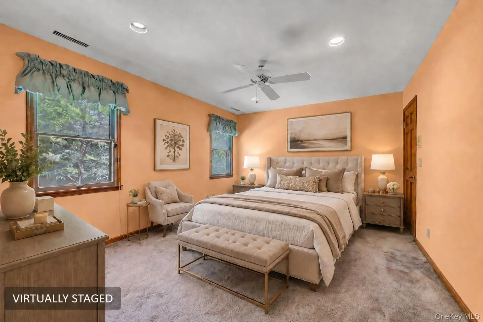 Virtually staged bedroom Virtually staged bedroom