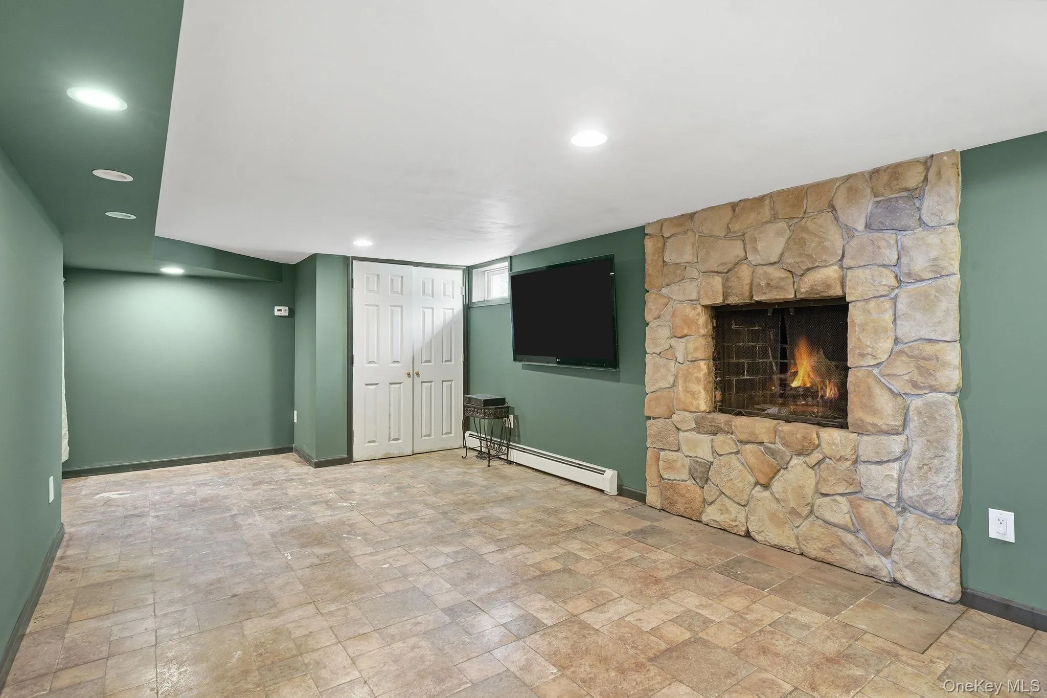 Finished space in the basement Finished space in the basement