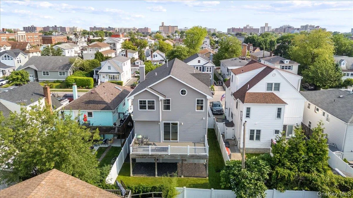 Aerial perspective of suburban area Aerial perspective of suburban area