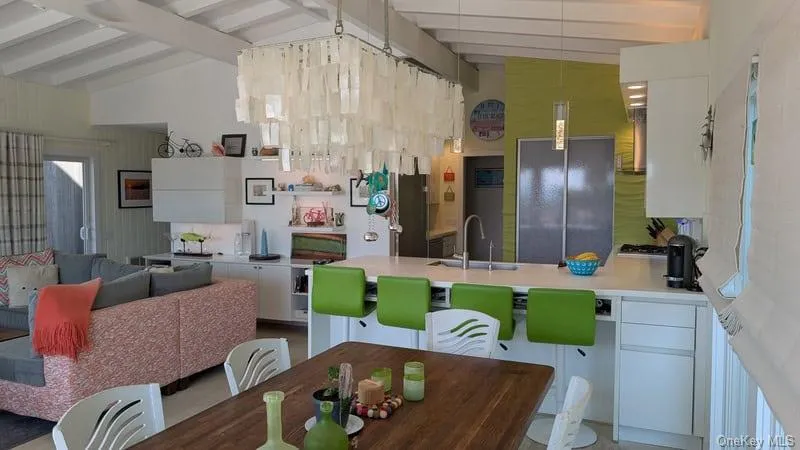 Dining room and kitchen Dining room and kitchen