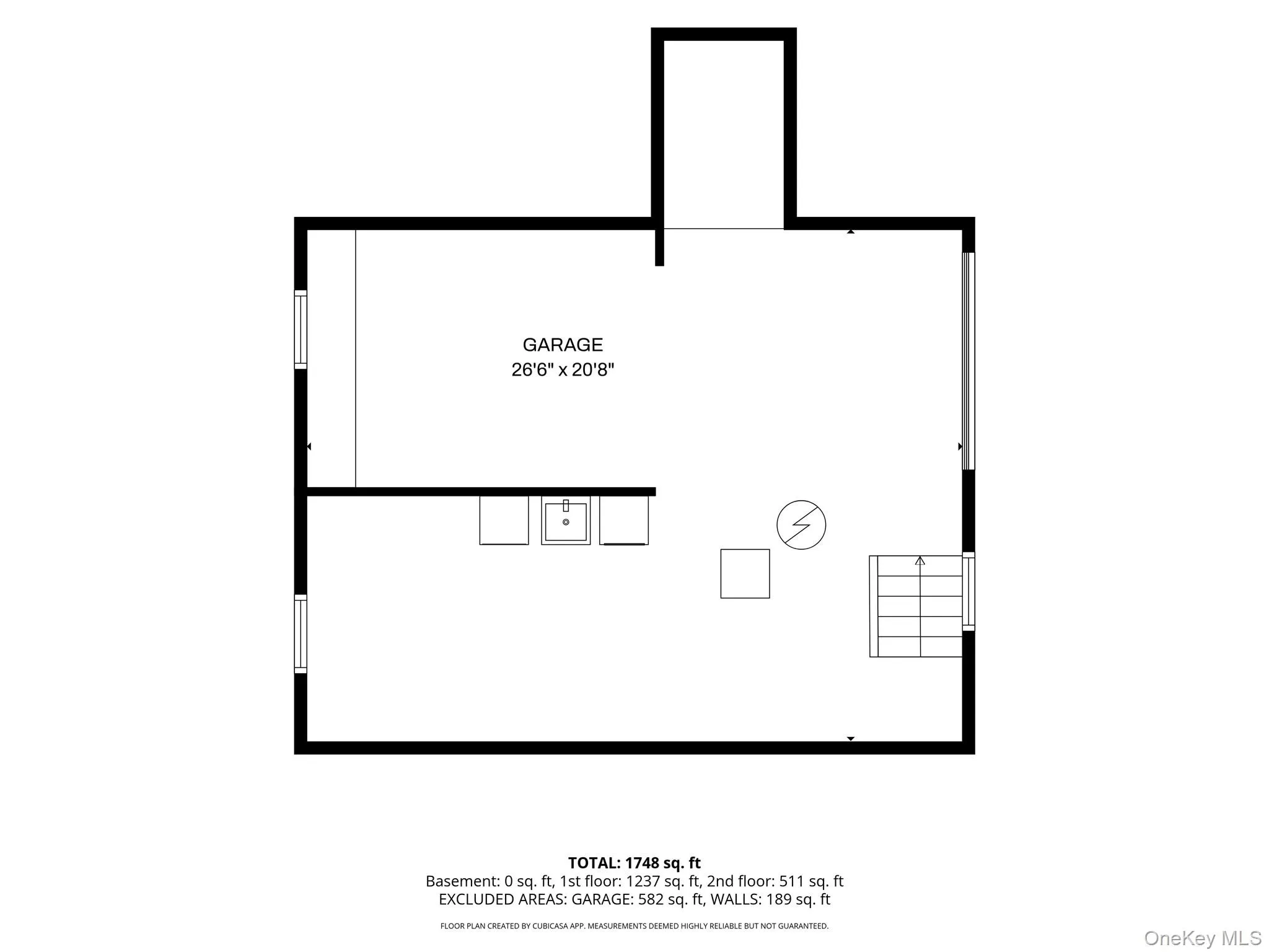 The floor plan of the basement of the home. The floor plan of the basement of the home.