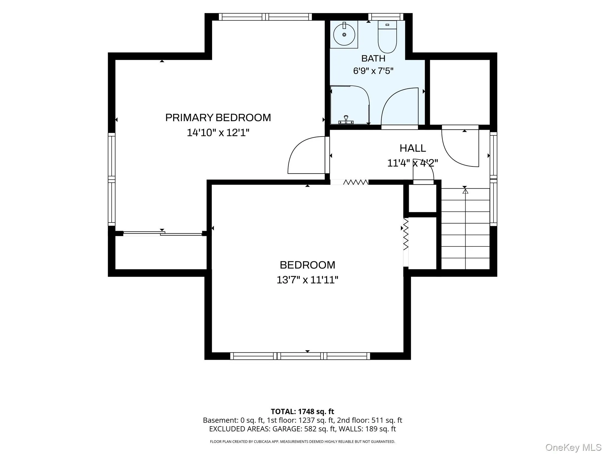 Floor plan of the second level of the home. Floor plan of the second level of the home.