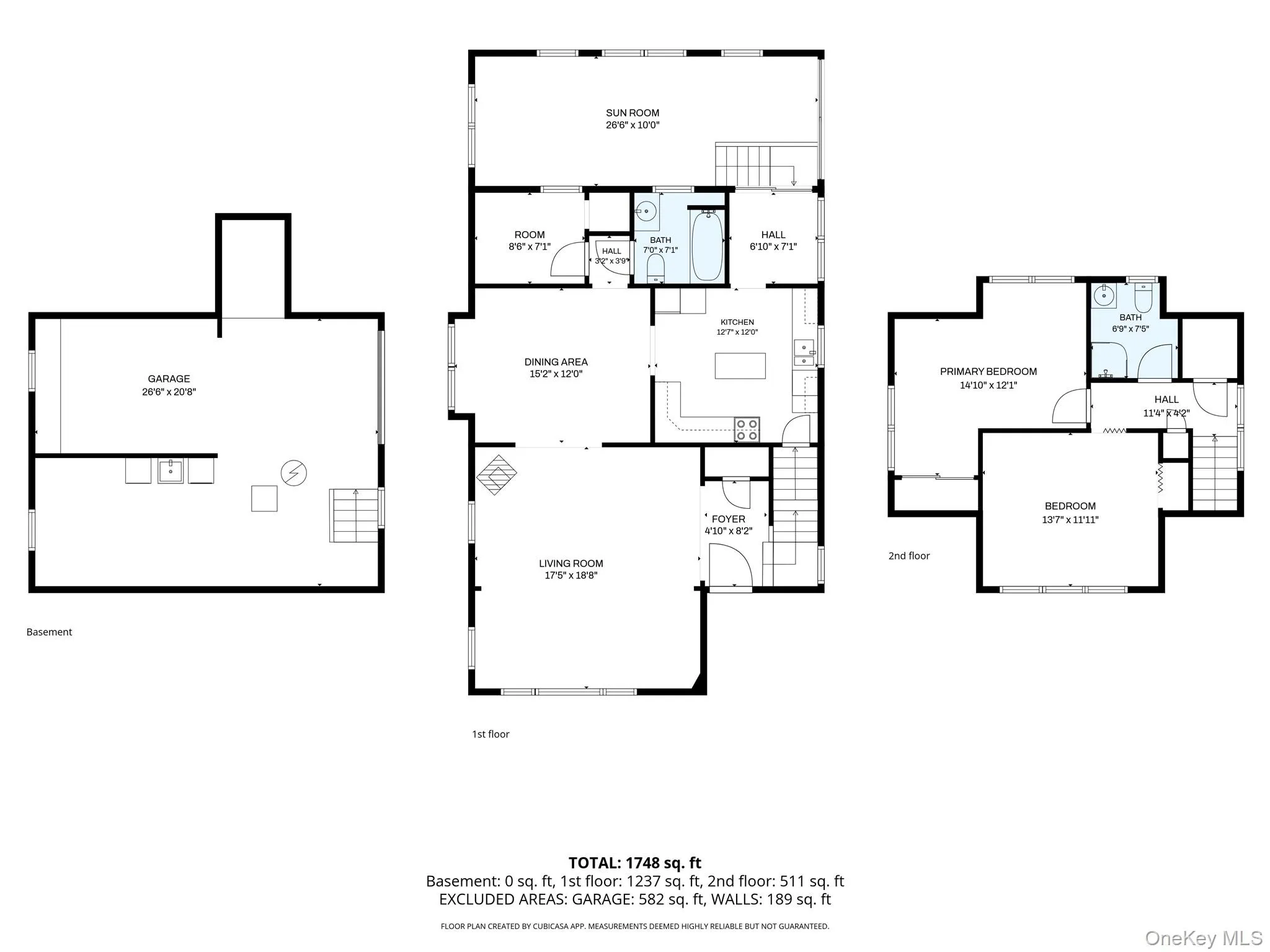 Floor plan of all three levels of the home Floor plan of all three levels of the home