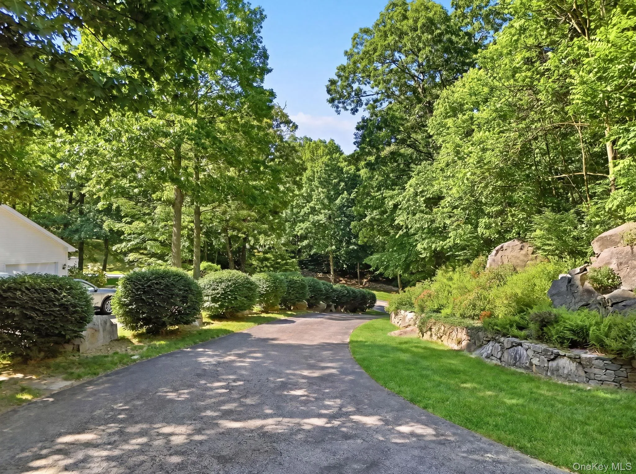 Driveway to street. Driveway to street.