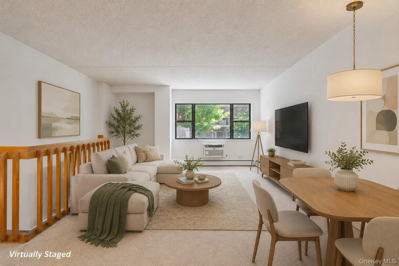 Virtually Staged Living and Dinning area Virtually Staged Living and Dinning area