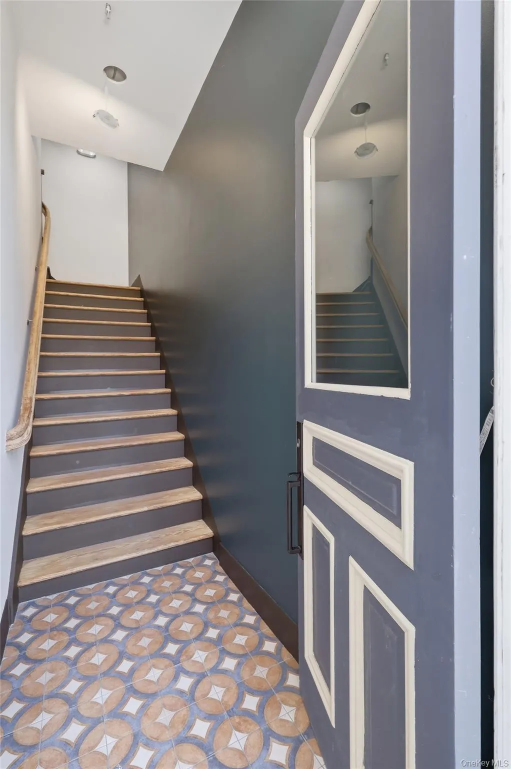 Brand New Entrance Foyer with Custom Tile + Welcoming Paint Colors Brand New Entrance Foyer with Custom Tile + Welcoming Paint Colors