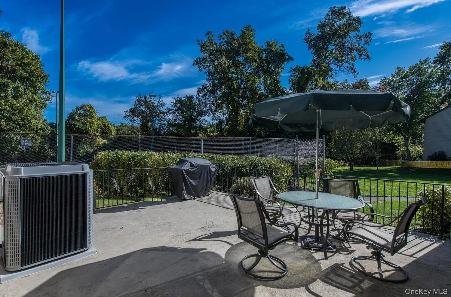 Patio with community gas grill Patio with community gas grill