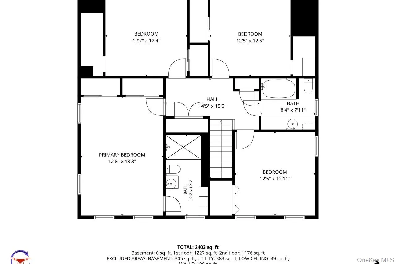 Second Floor, measured at 1,176 sq. ft. Second Floor, measured at 1,176 sq. ft.