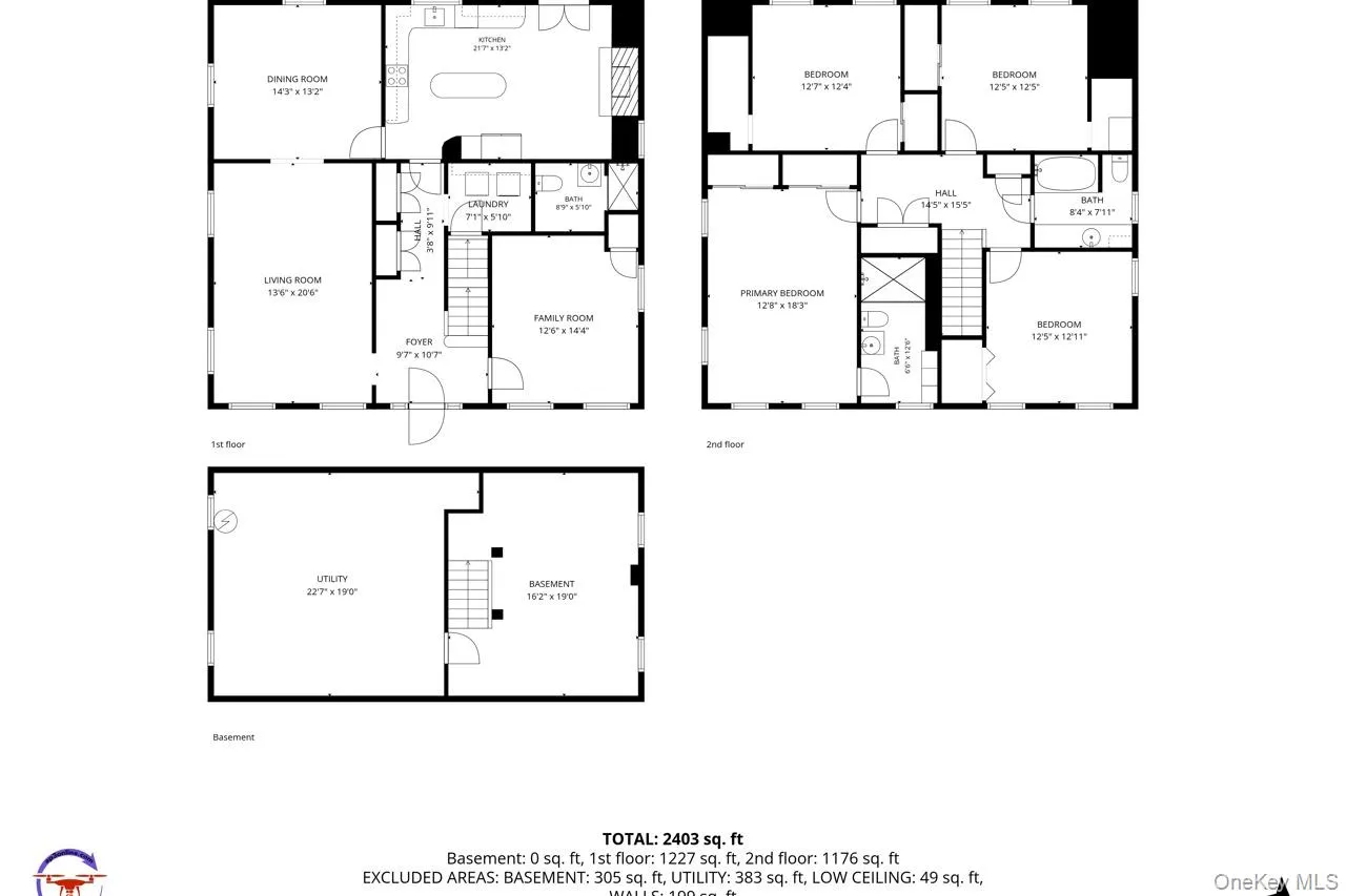 Complete floor plan, measured at 2,403 sq. ft. Complete floor plan, measured at 2,403 sq. ft.