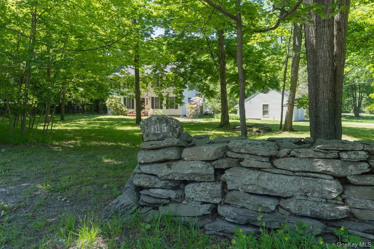 Dry-stack stone walls line Taylor Road Dry-stack stone walls line Taylor Road