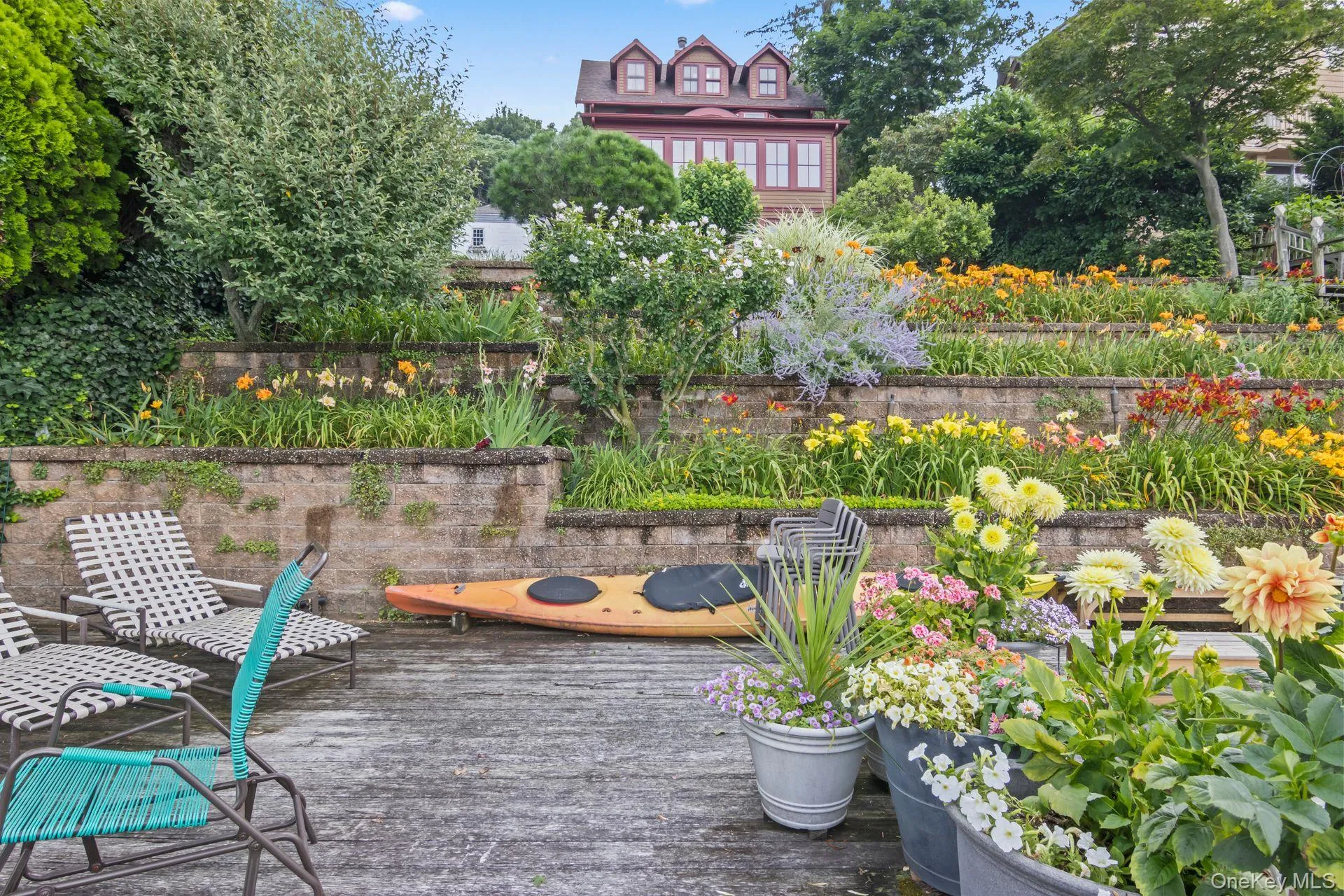 Beautiful terraced gardens overlooking the harbor Beautiful terraced gardens overlooking the harbor