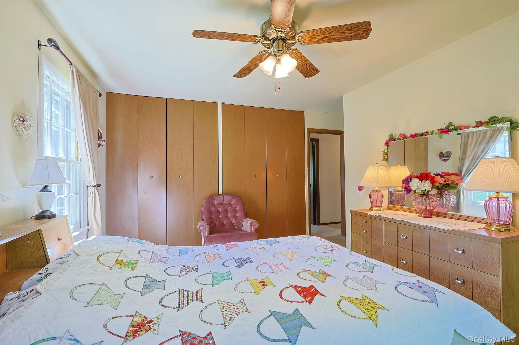 There are two closets in the primary bedroom plus your own bathroom. There are two closets in the primary bedroom plus your own bathroom.