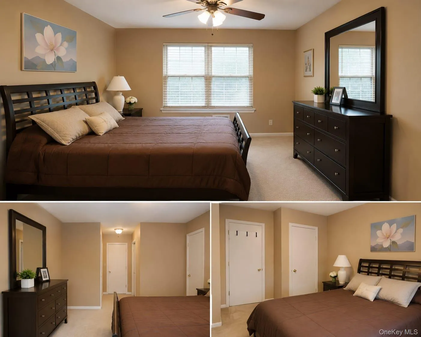 Large bright bedroom with on-suite multiple closetsIncluding a walk in with custom built-ins Large bright bedroom with on-suite multiple closetsIncluding a walk in with custom built-ins