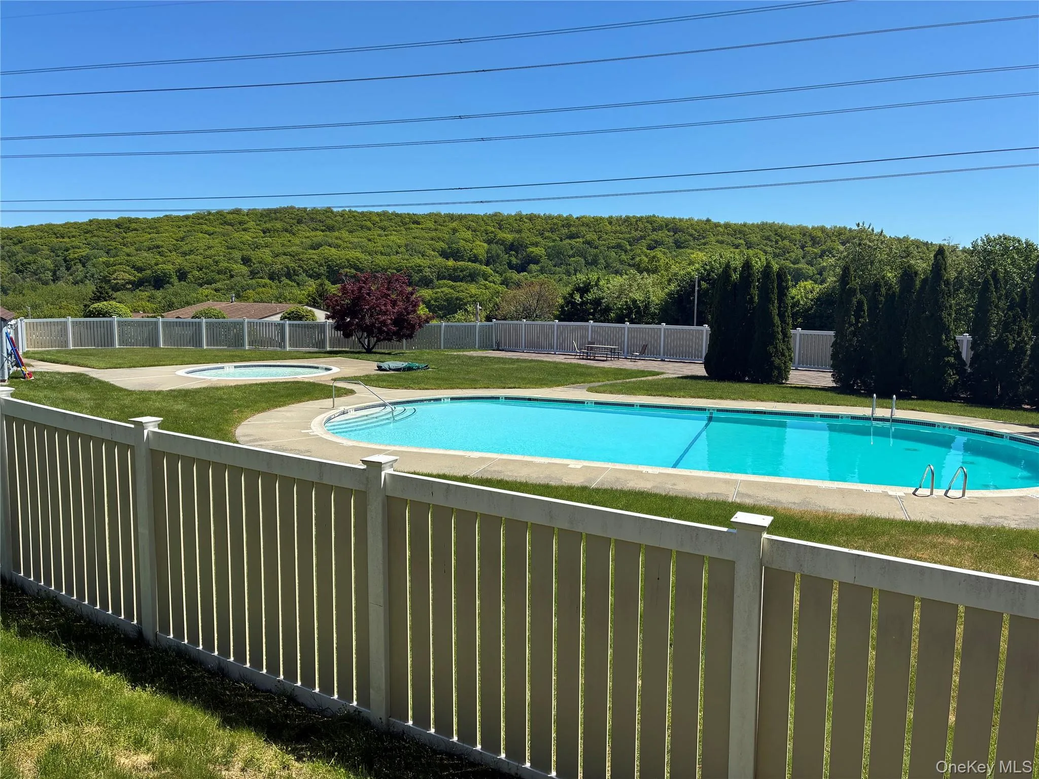 Community recreation area featuring a large swimming pool Community recreation area featuring a large swimming pool