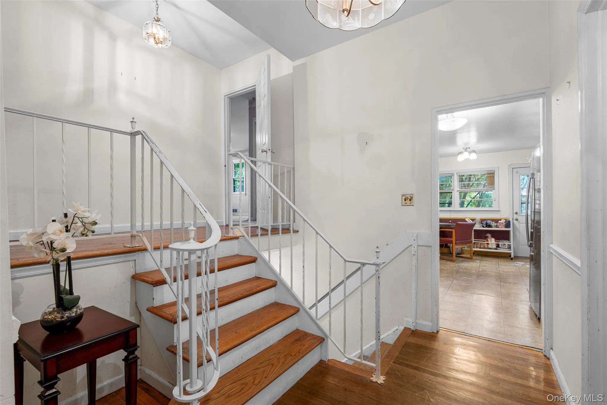 Four Steps up to Landing leads to Bedrooms and Full Hall Bathroom. Four Steps up to Landing leads to Bedrooms and Full Hall Bathroom.