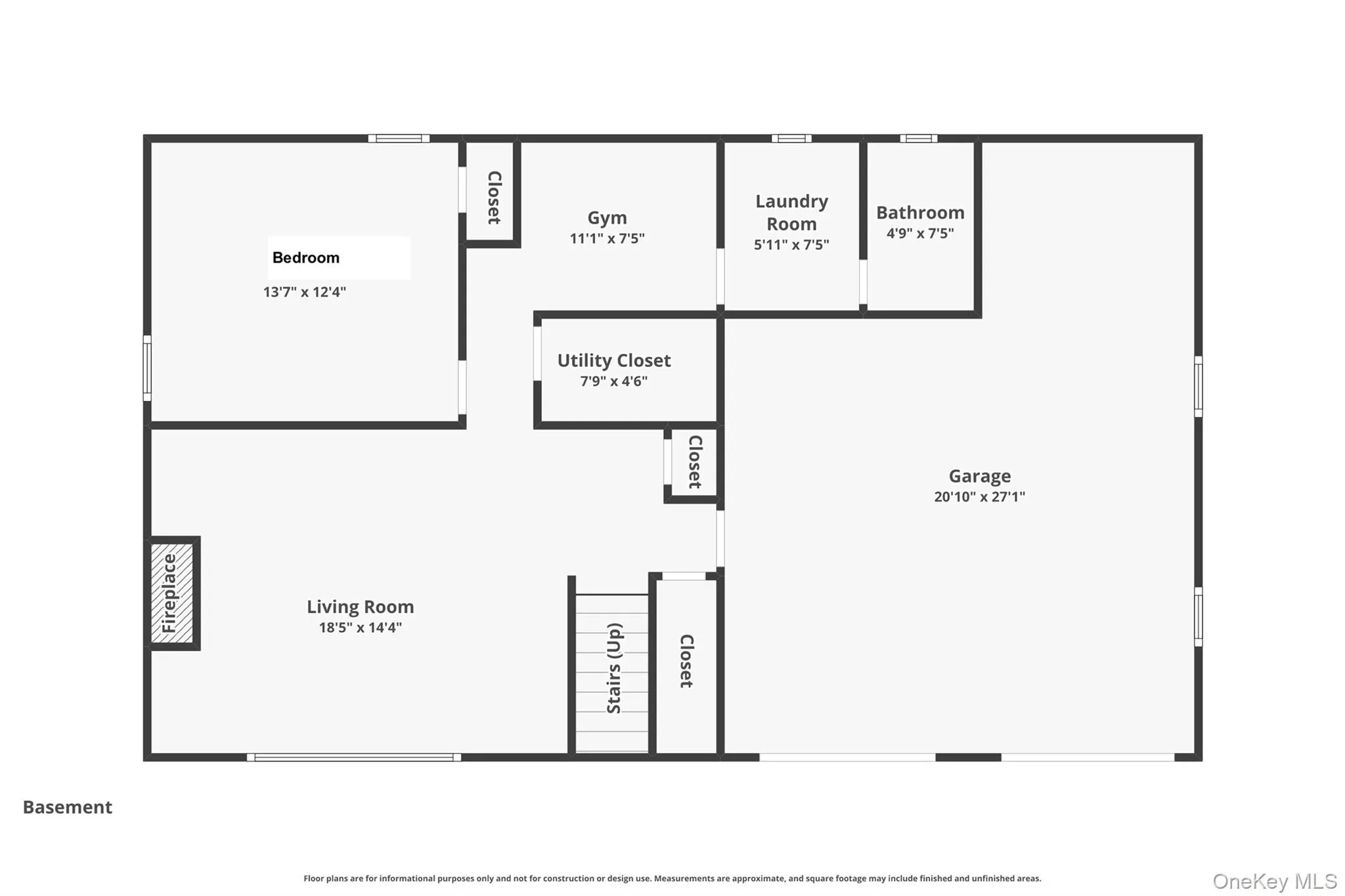 Lower level floor plan Lower level floor plan
