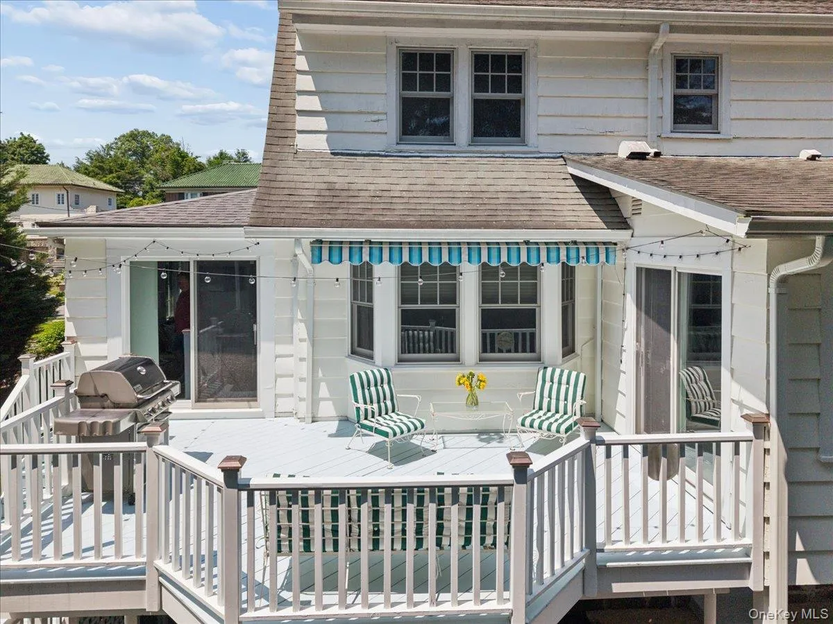 The deck is a fantastic entertaining space and has doors to the kitchen & sunroom. The deck is a fantastic entertaining space and has doors to the kitchen & sunroom.