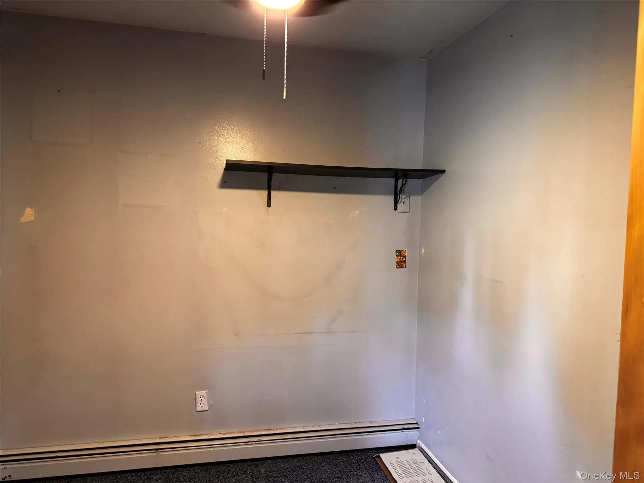 Dining area converted to multi-use Office/Den/Extra storage. Dining area converted to multi-use Office/Den/Extra storage.