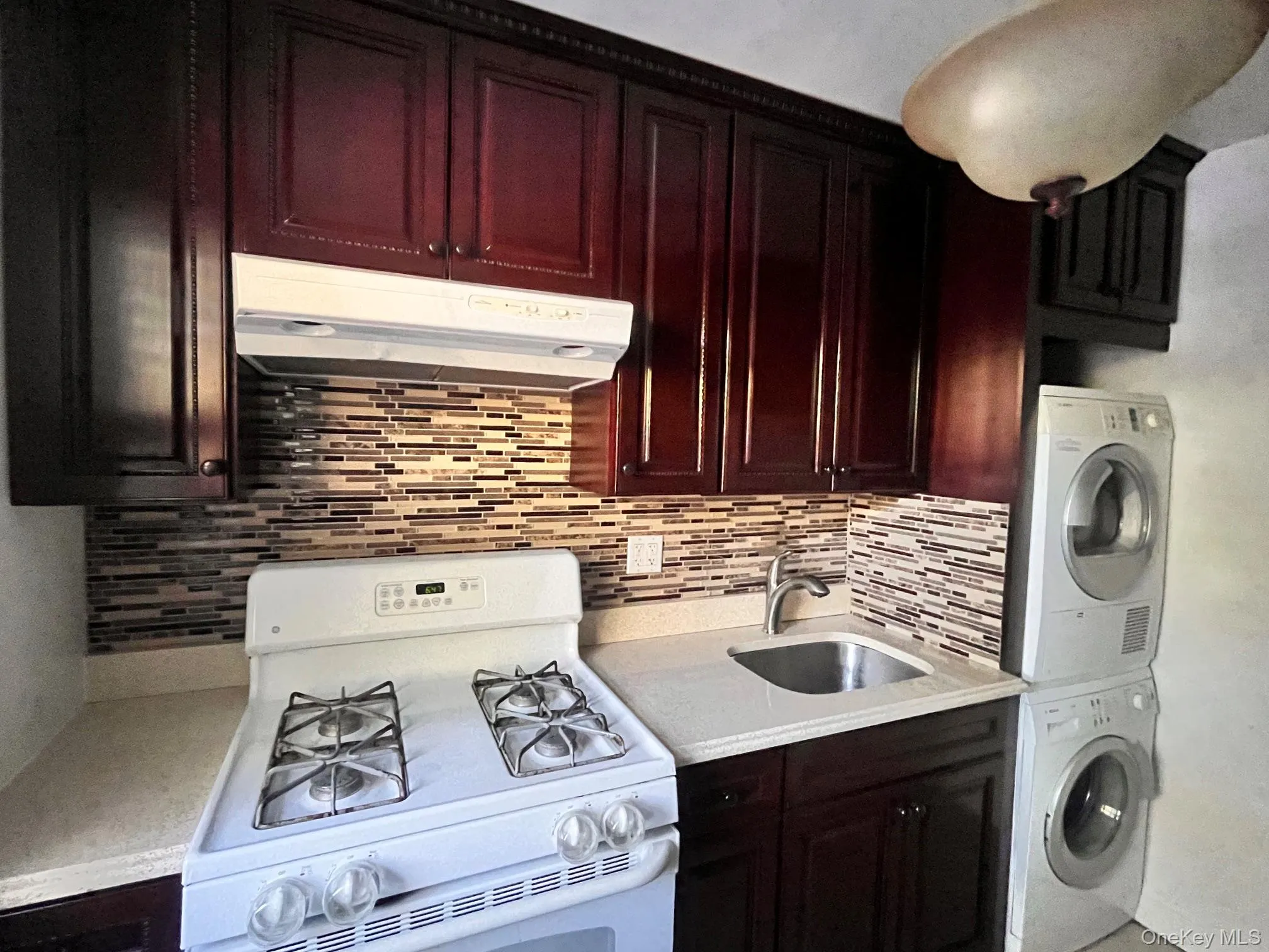 Cherry wood cabinetsWasher dryer Cherry wood cabinetsWasher dryer