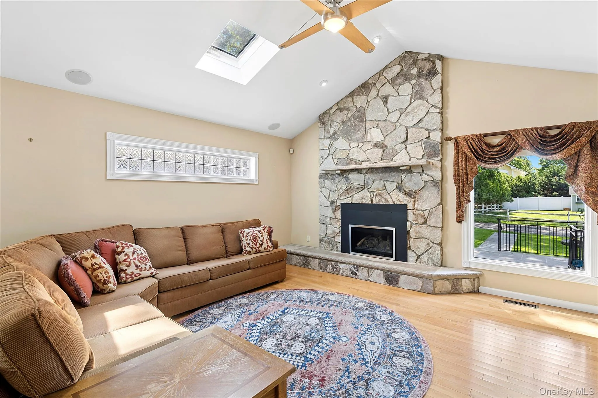 Family room with gas fireplace Family room with gas fireplace
