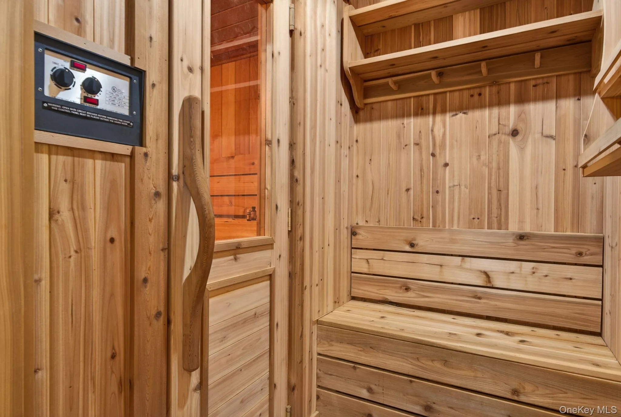 Sauna changing room lower level Sauna changing room lower level
