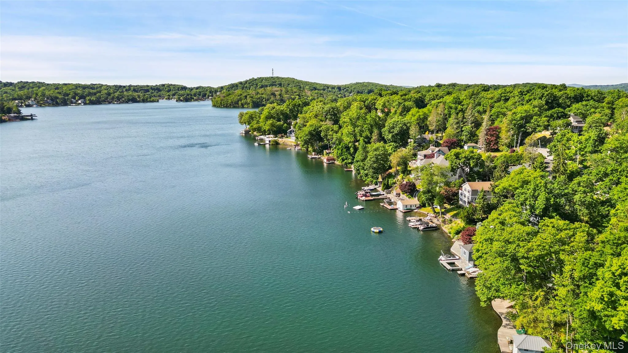 Aerial view of beautiful Lake Mahopac. 600 hundred acres of fun Aerial view of beautiful Lake Mahopac. 600 hundred acres of fun