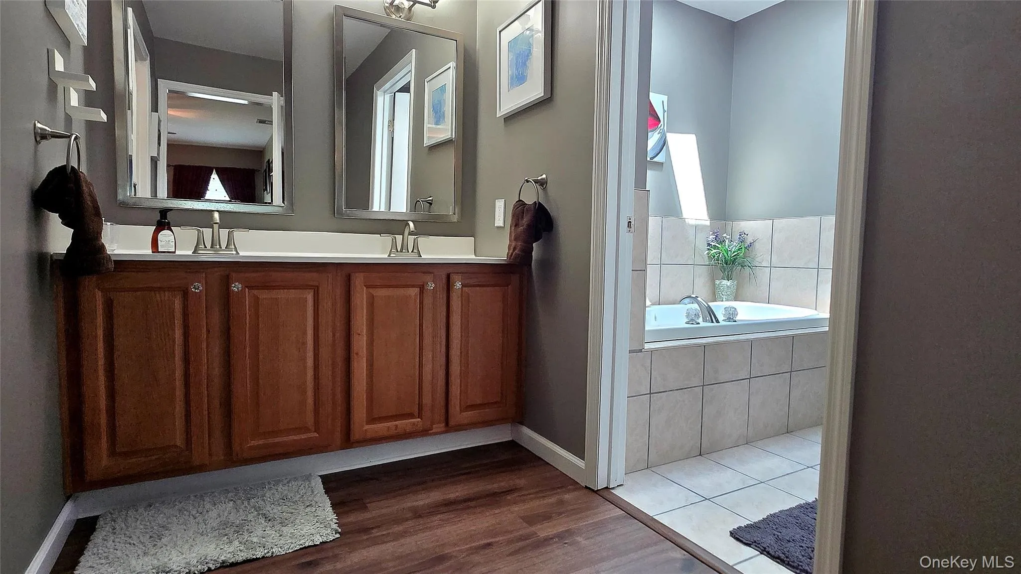 Master suite bath. new flooring Master suite bath. new flooring