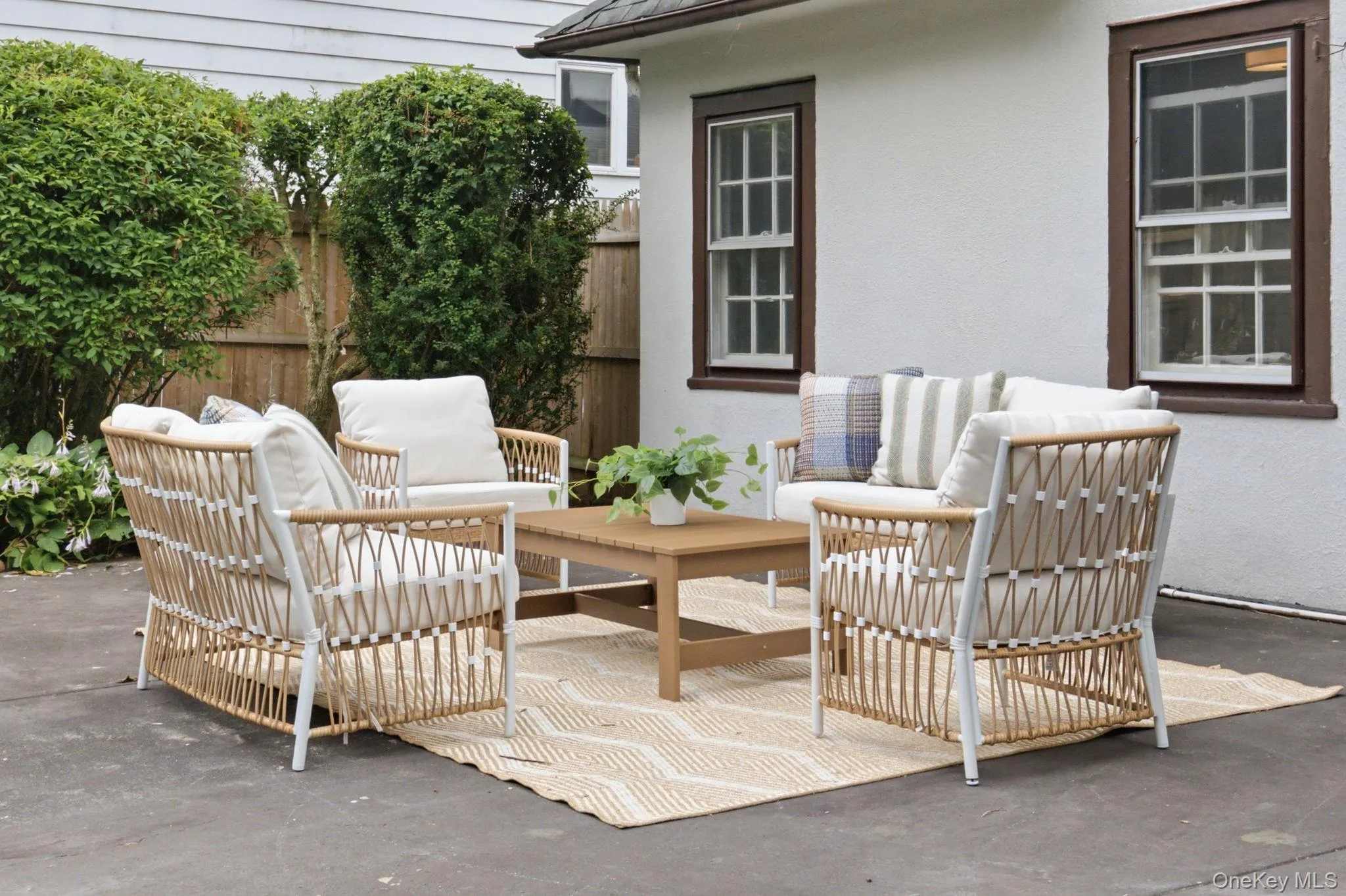 The private patio is made for relaxing and warm weather gatherings. The private patio is made for relaxing and warm weather gatherings.