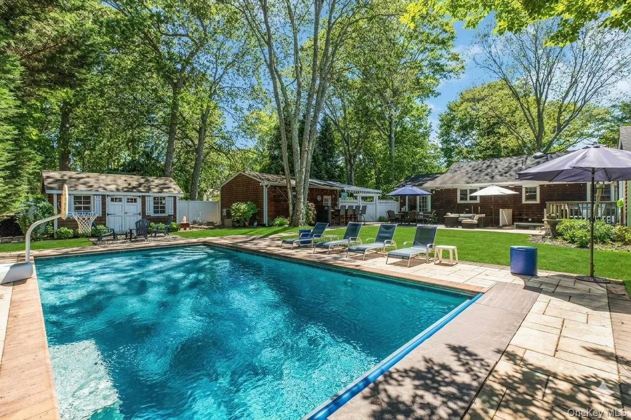 Pool overlooking back yard Pool overlooking back yard