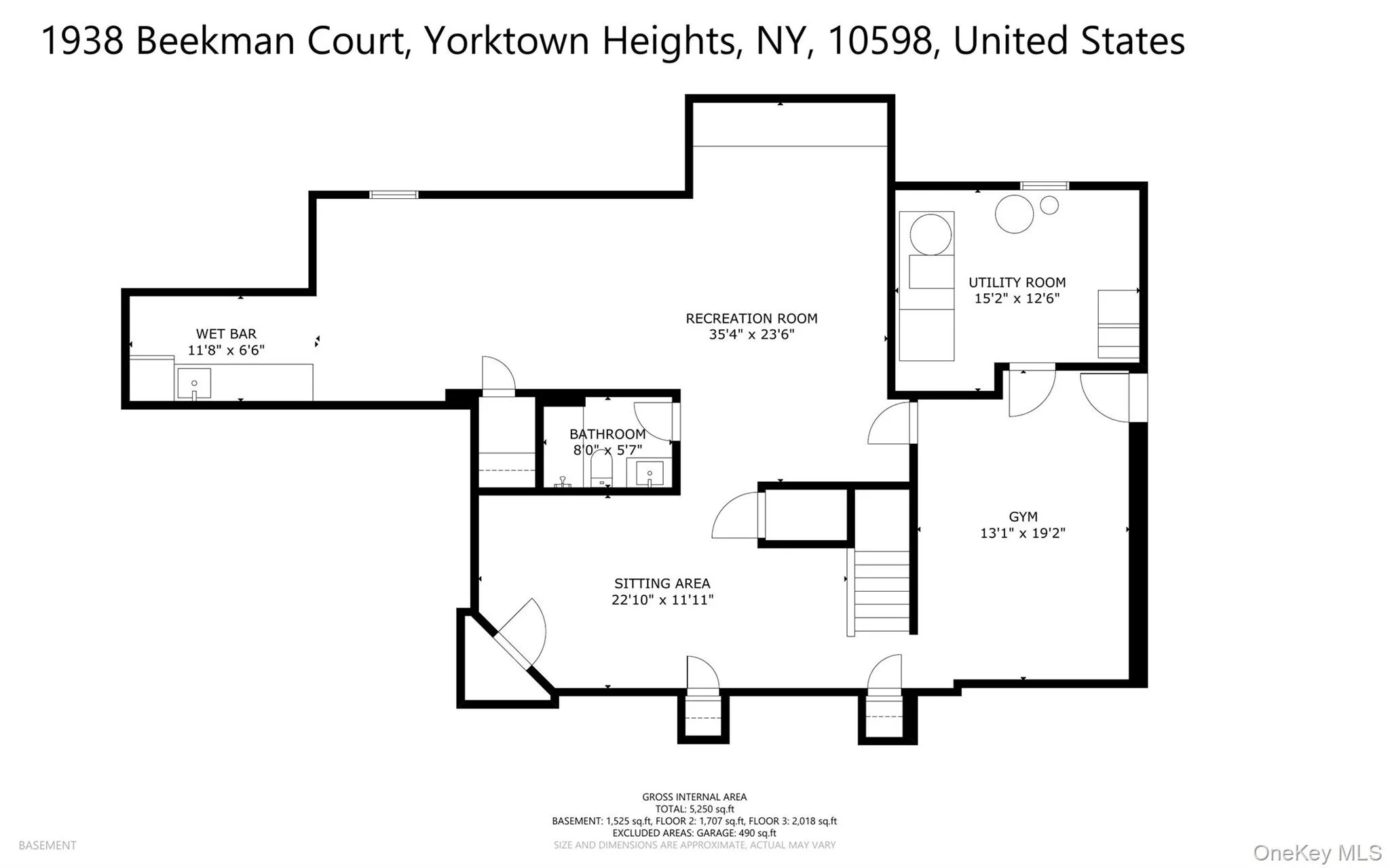 Lower level floor plan. Lower level floor plan.