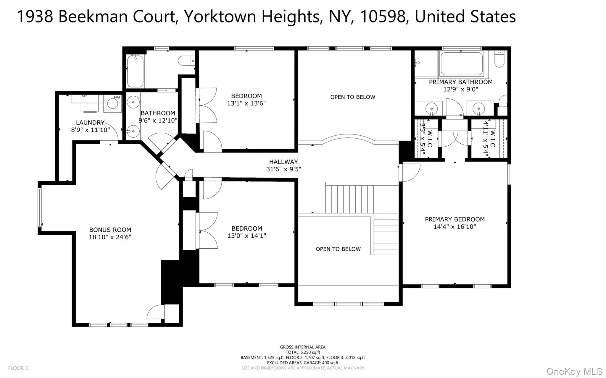 Second level floor plan. Second level floor plan.