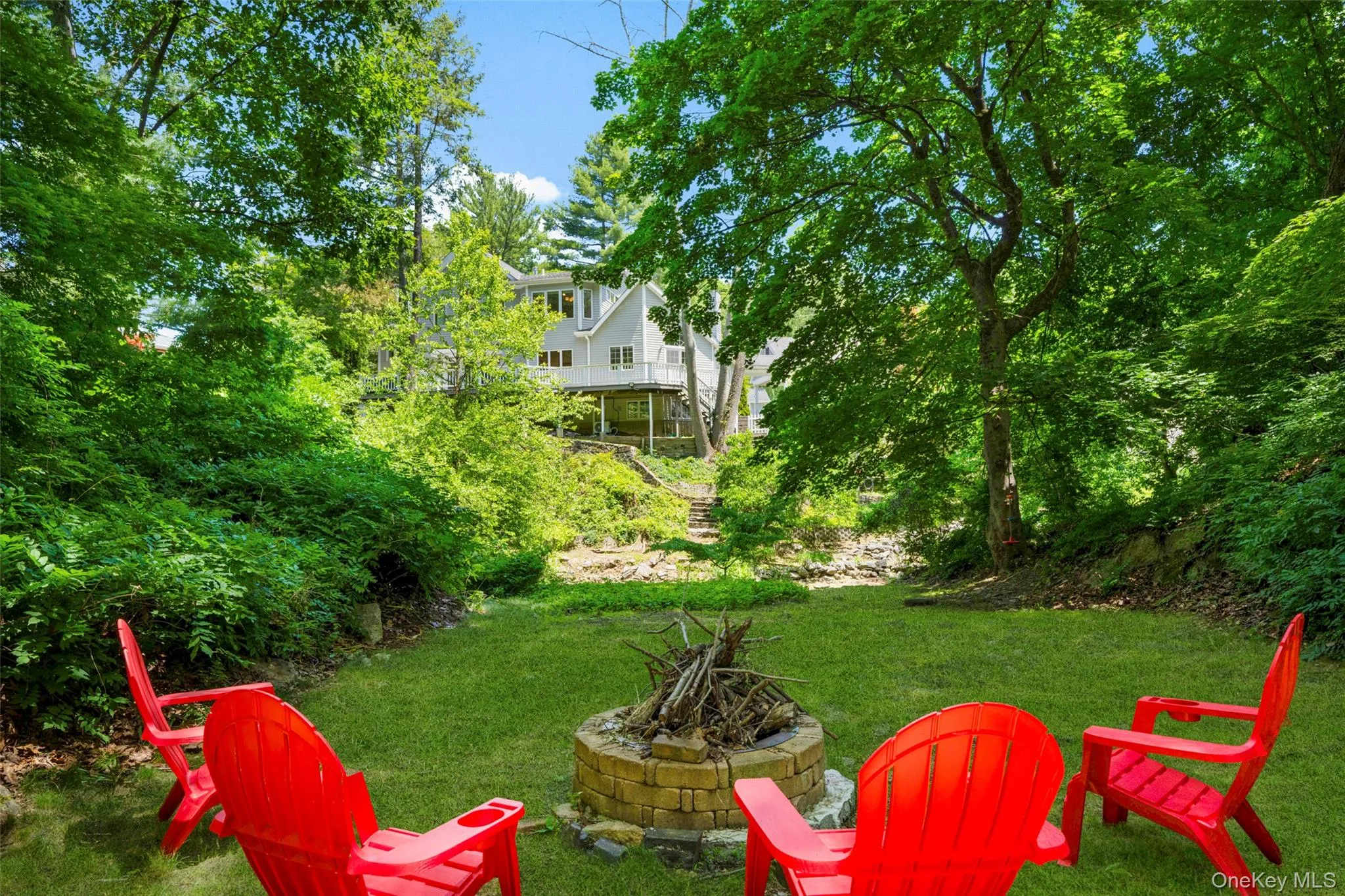 View from the wooded lot. View from the wooded lot.
