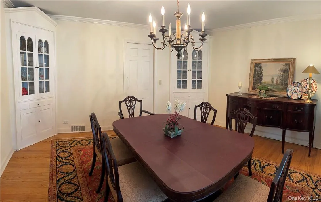 Formal dinning room with built in cabinets Formal dinning room with built in cabinets