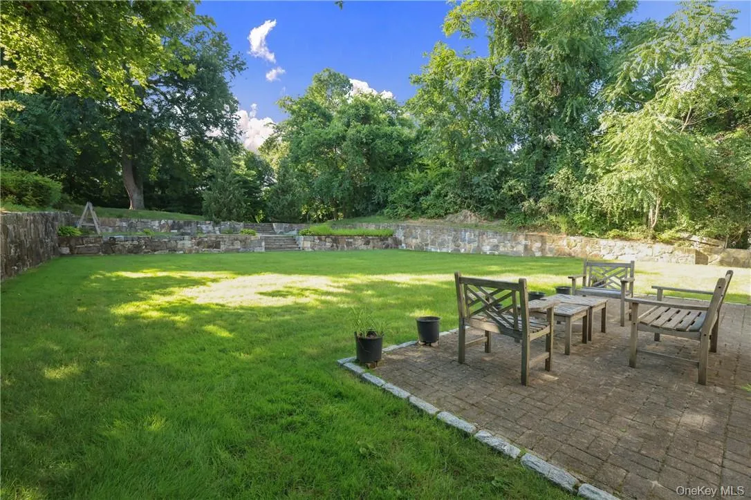 View of patio area and backyard View of patio area and backyard