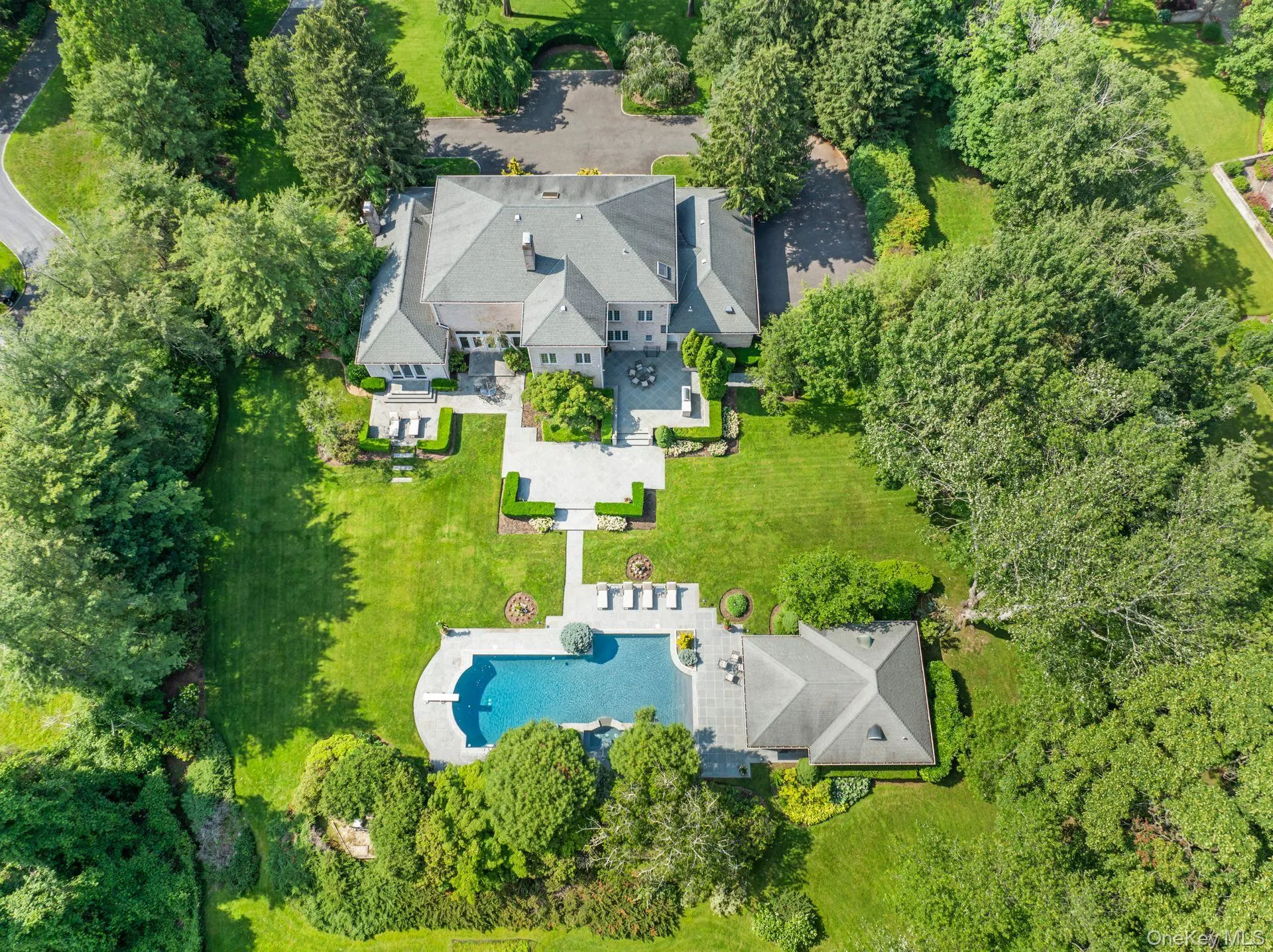 Drone / aerial view of a pool Drone / aerial view of a pool