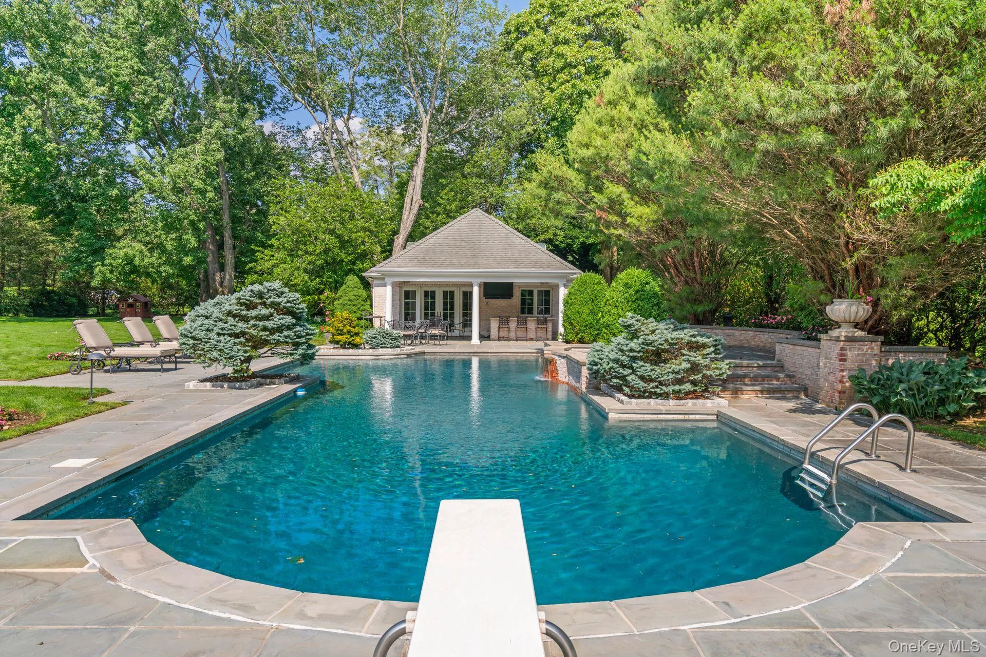 Outdoor pool and pool house Outdoor pool and pool house