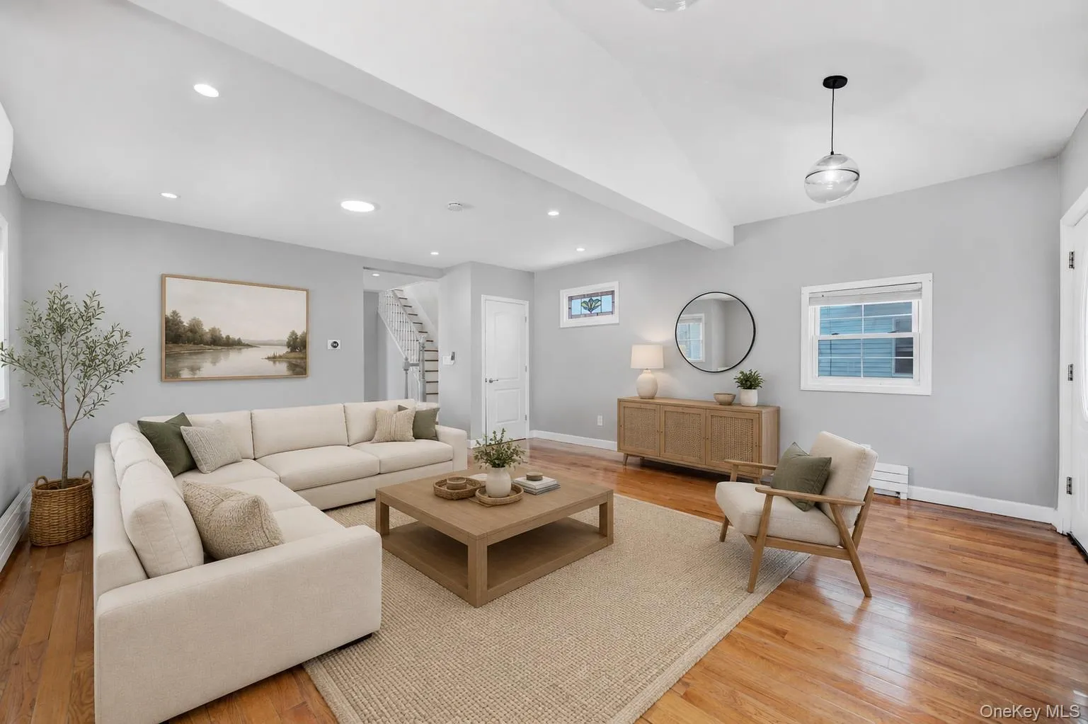 Virtually staged living room. Virtually staged living room.