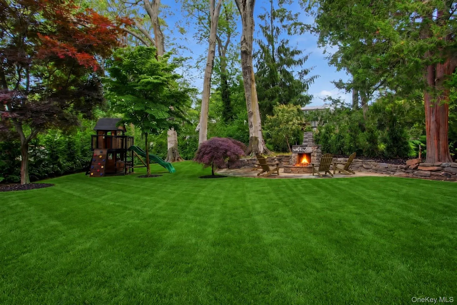 Firepit and backyard Firepit and backyard