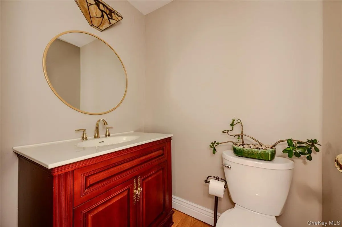 First floor half bath. First floor half bath.