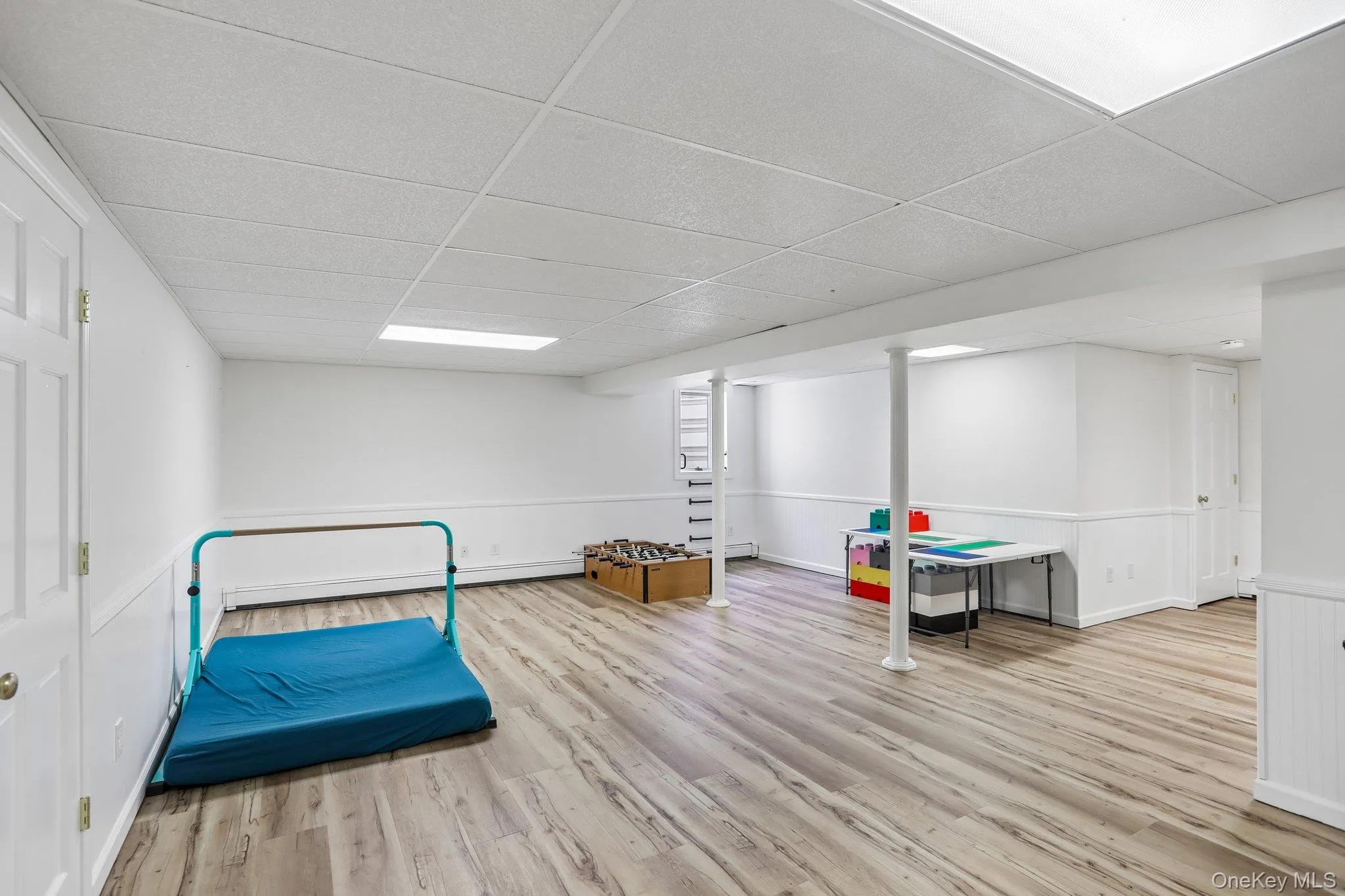 Finished basement with vinyl plank floors Finished basement with vinyl plank floors