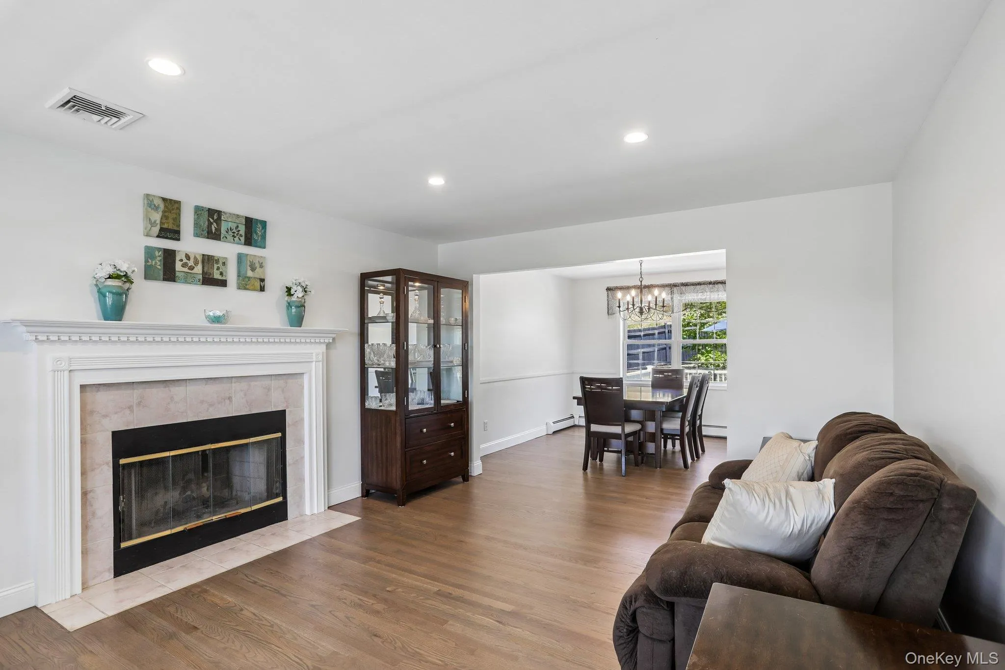 Formal living room with hardwood floors. Formal living room with hardwood floors.