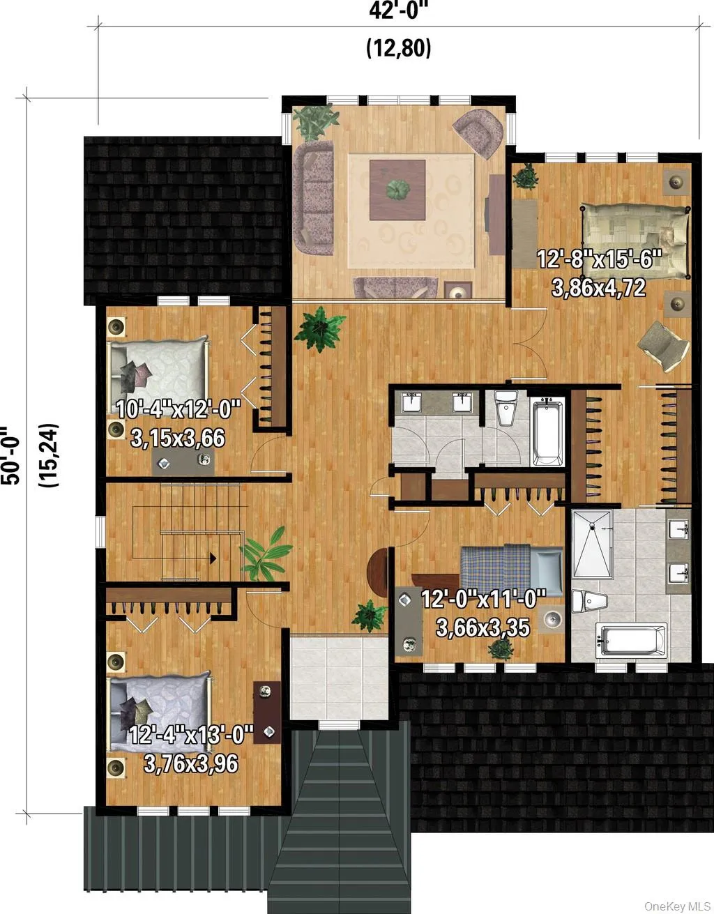 Second Floor. 4 bedrooms with 2 bathrooms Second Floor. 4 bedrooms with 2 bathrooms