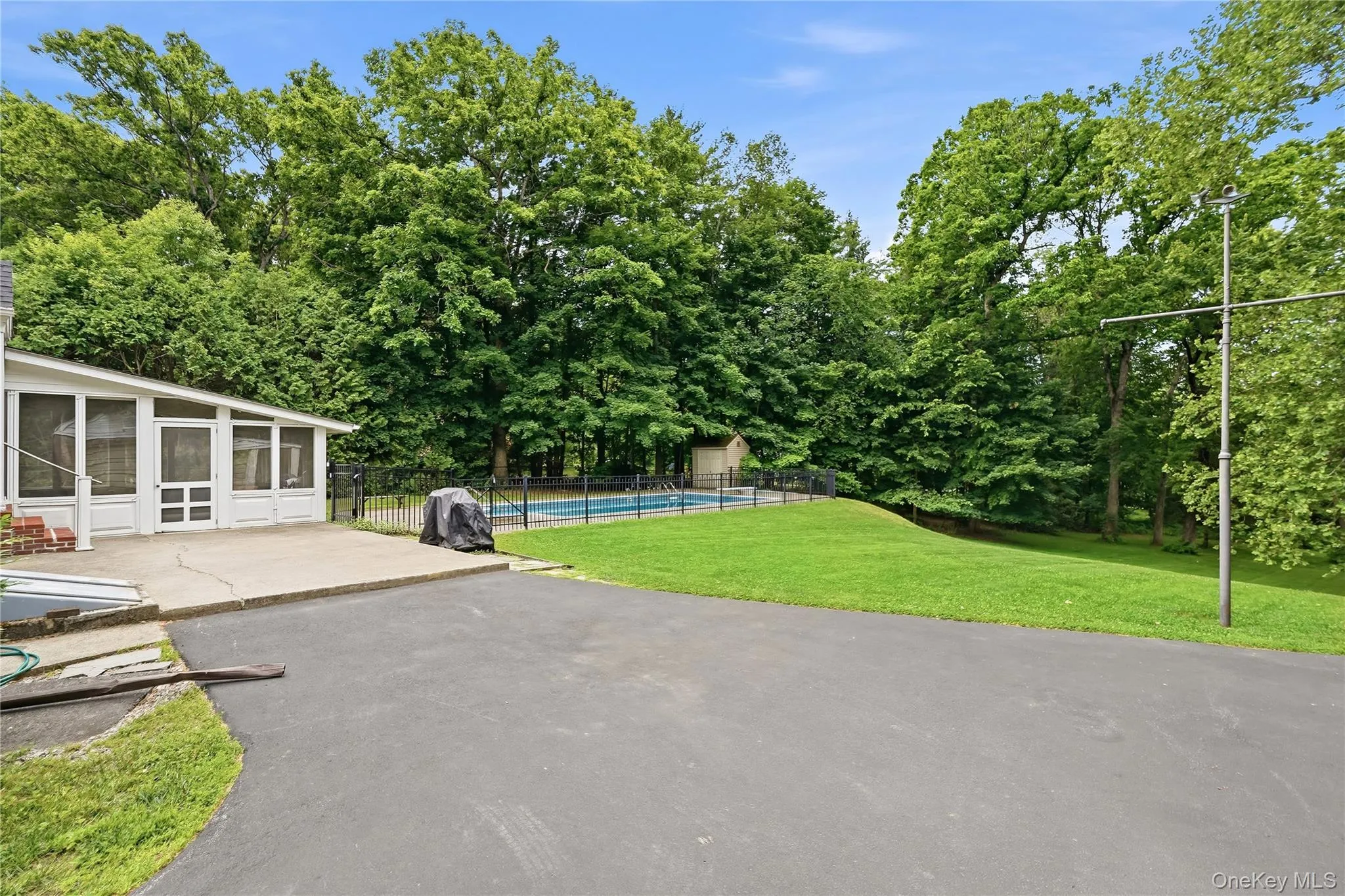 Enclosed porch and pool area Enclosed porch and pool area