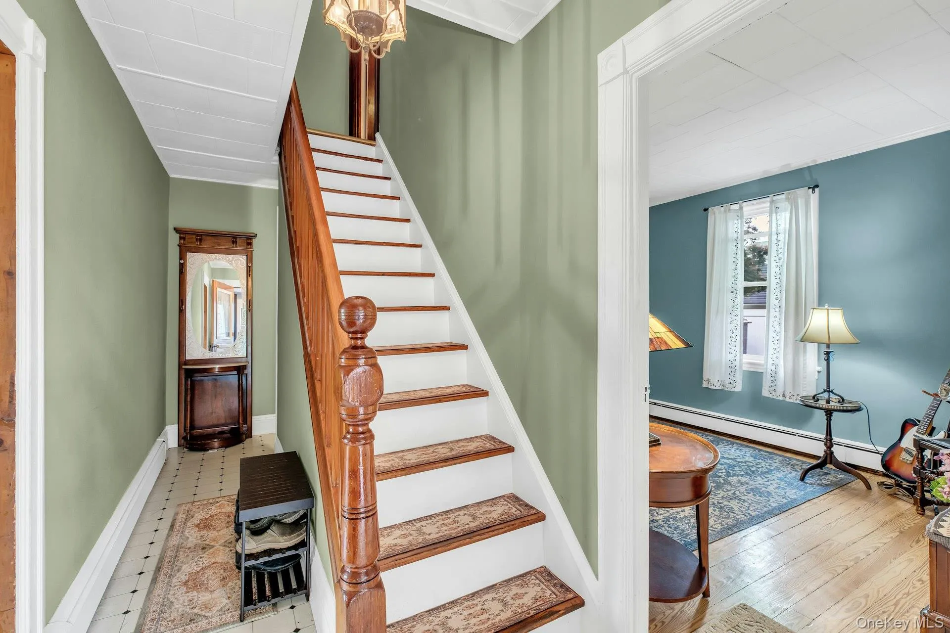 Classic center hall layout with one of 2 stairways to 2nd floor Classic center hall layout with one of 2 stairways to 2nd floor