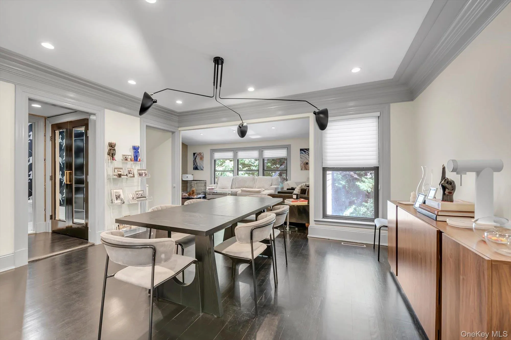 Elegant Millwork and Dark Wood Finished Floors Elegant Millwork and Dark Wood Finished Floors