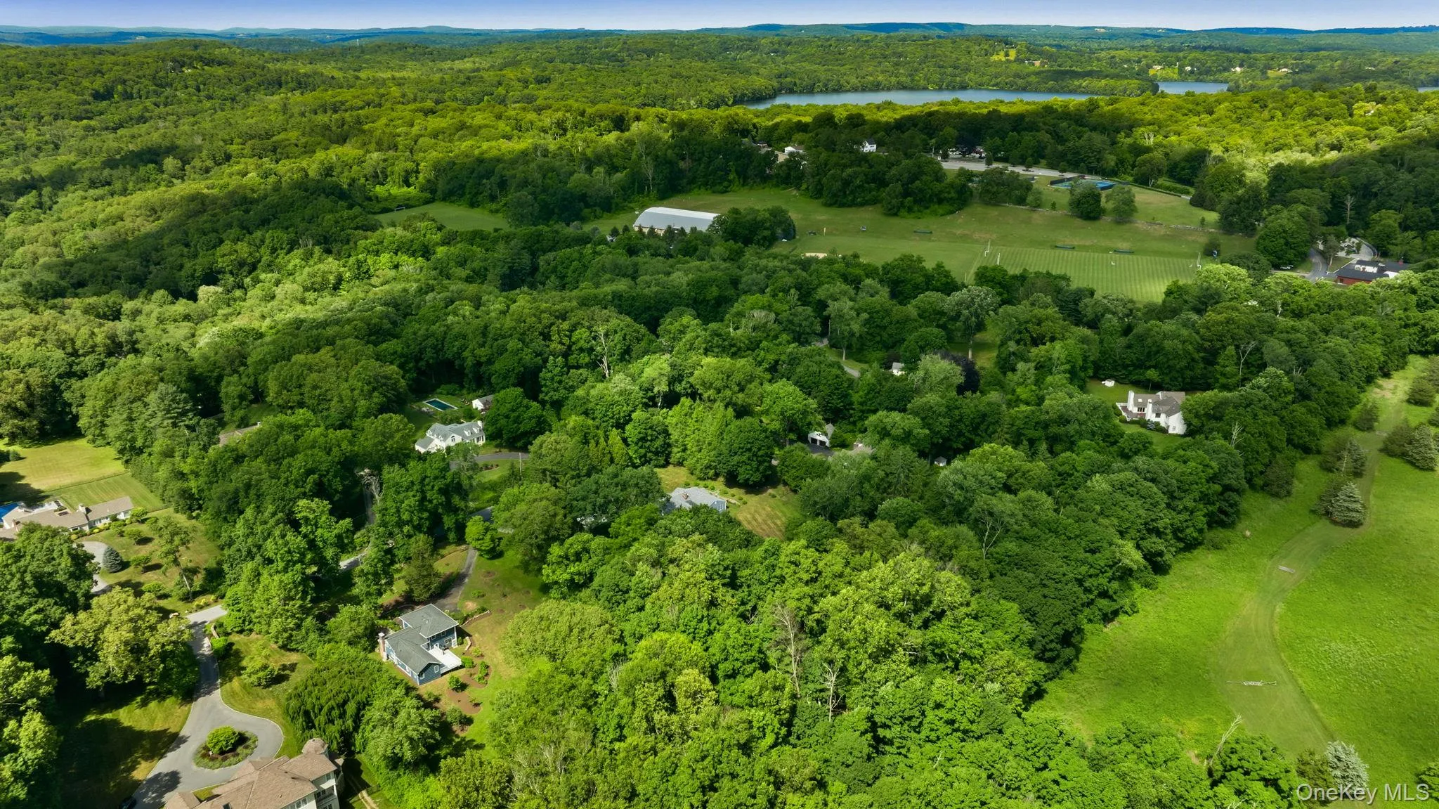 This view shows Beaver Dam and at the top is the Harvey School fields and skating rink This view shows Beaver Dam and at the top is the Harvey School fields and skating rink