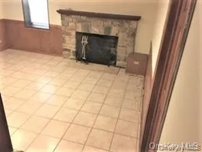 Basement den with gas fireplace Basement den with gas fireplace