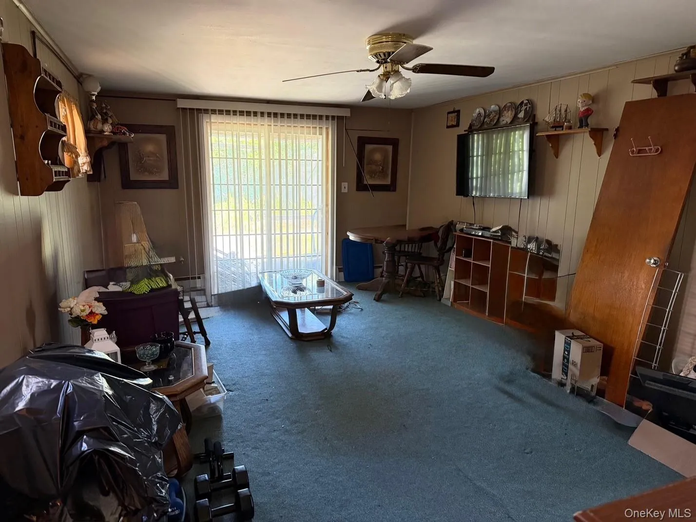 Family Room with sliders to side yard Family Room with sliders to side yard