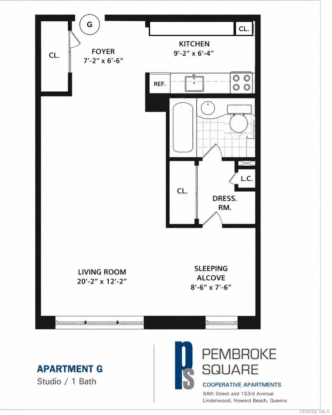 Floor plan, L shaped studio Floor plan, L shaped studio